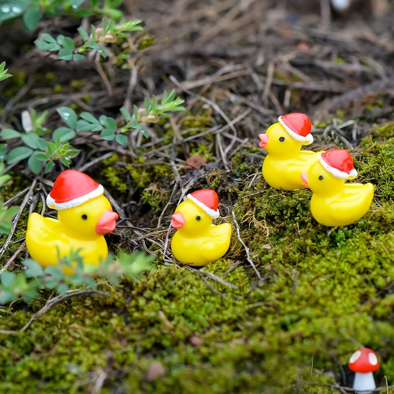12PCS Mini Resin Ducks Tiny Ducks Miniature Duck Figures for Slime Charms  DIY Craft Micro Landscape Garden Aquarium Dollhouse Decoration for  Christmas