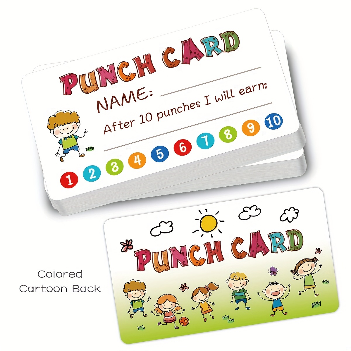 2 Styles Punch Cards For Classroom Students Behavior - Temu