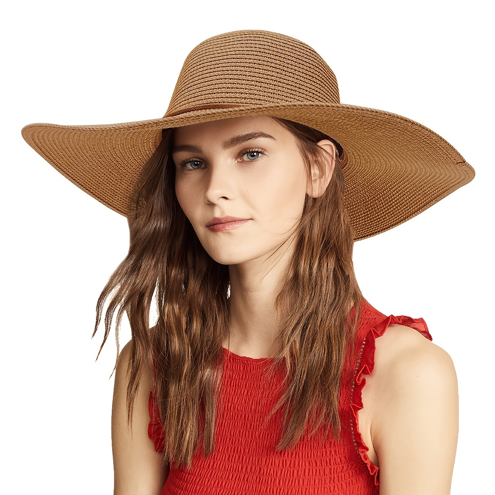 Boho Sun Hat Tassel Chain Decor Straw Beach Hat