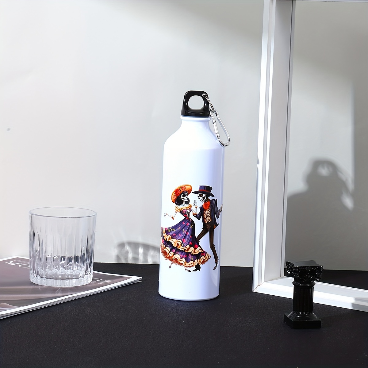 Portable 750ml Aluminum Sublimation Water Bottles with Handle Loop
