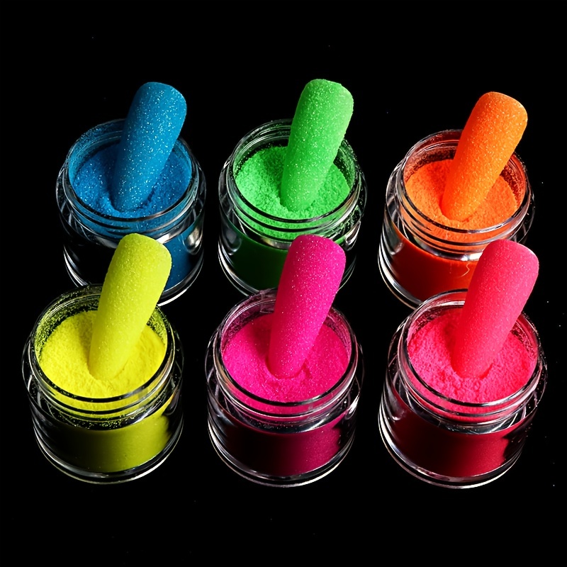Pigment Fluorescent Lumineux Nail Poudre Nail Glitter Neon Dust Beauty Nail  R