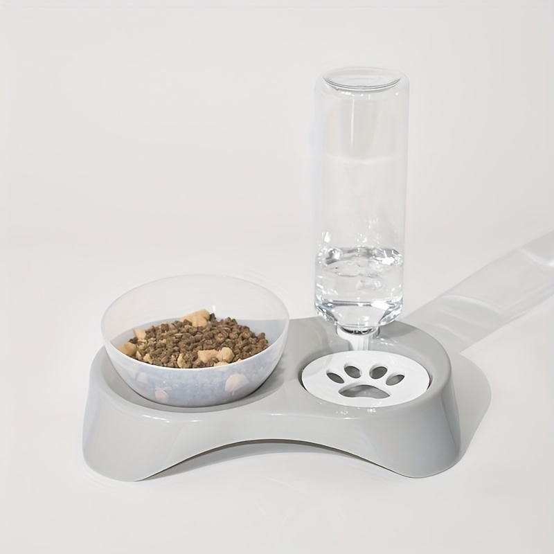 Liftable Pet Standing Water Dispenser With Feeder Bowl Set - Temu