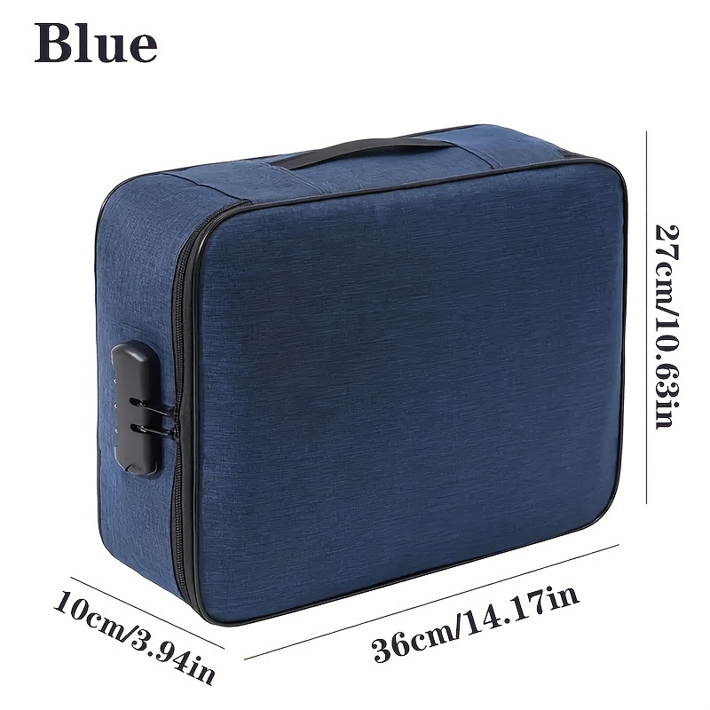 portable document storage bag waterproof document organizer passport packing bag with lock details 10