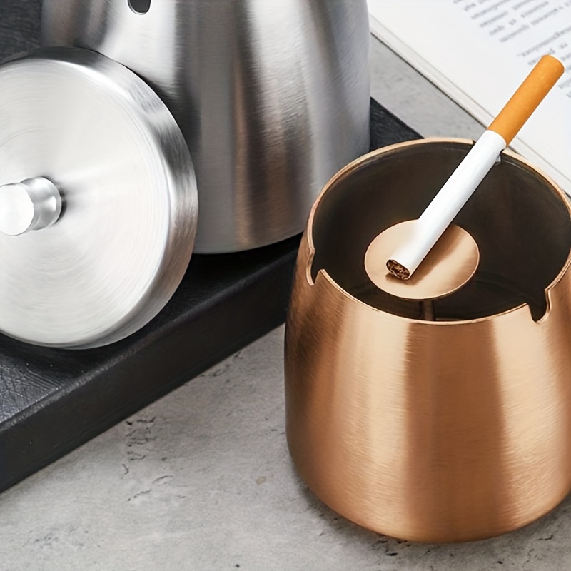 Ashtray Lid Stainless Steel Smokeless Odorless Windproof - Temu