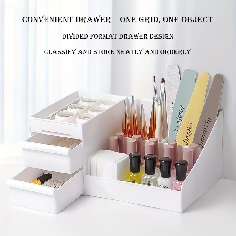 Hand-held Desktop Storage Box Scissors Makeup Organizer Jewelry Nail Polish  Pen Container Manicure Tool Case;Hand-held Desktop Storage Box Scissors  Makeup Organizer Jewelry Container 