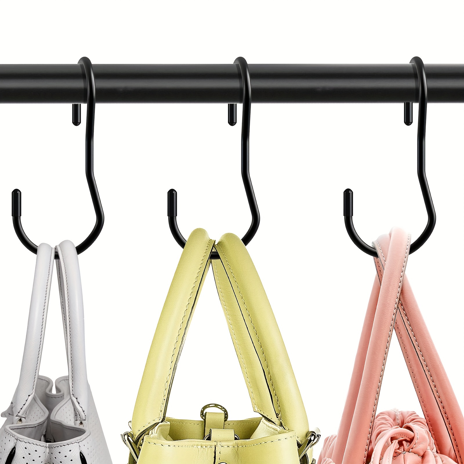 Pack of 12 Purse Hangers for Closet, Twist Design Bag Hanger