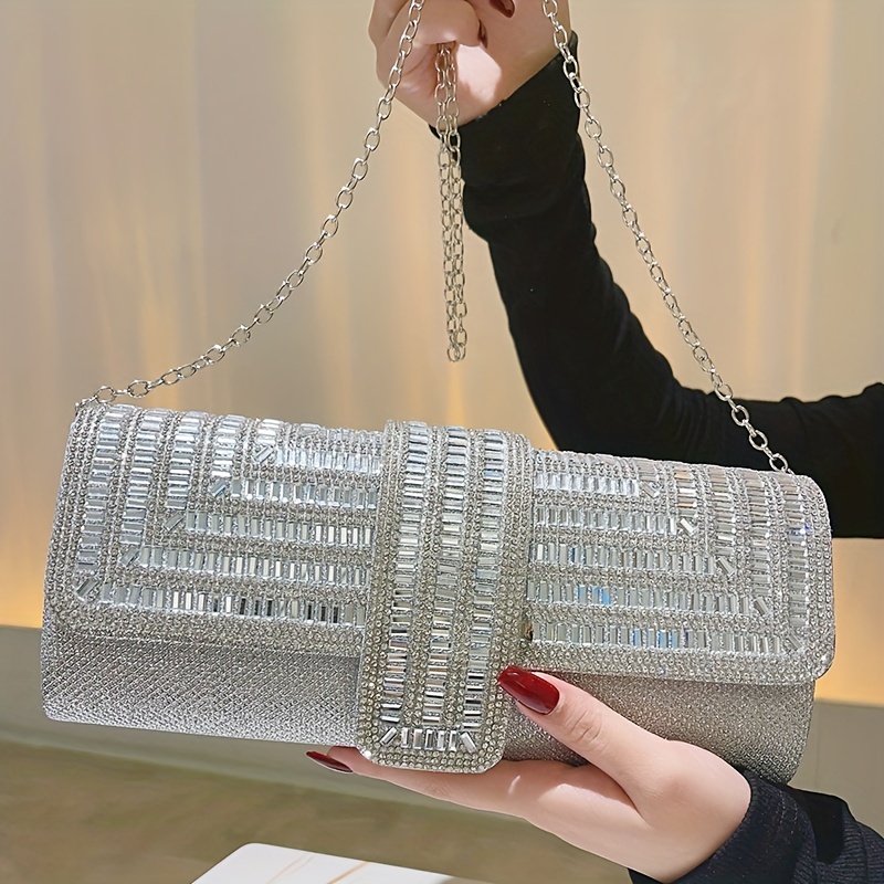 Crystal Flap Envelope Clutch