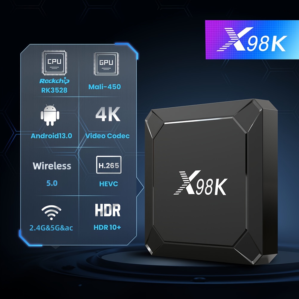 Comprar H96 Max Smart TV BOX Android 13 Rockchip RK3528 Soporte de