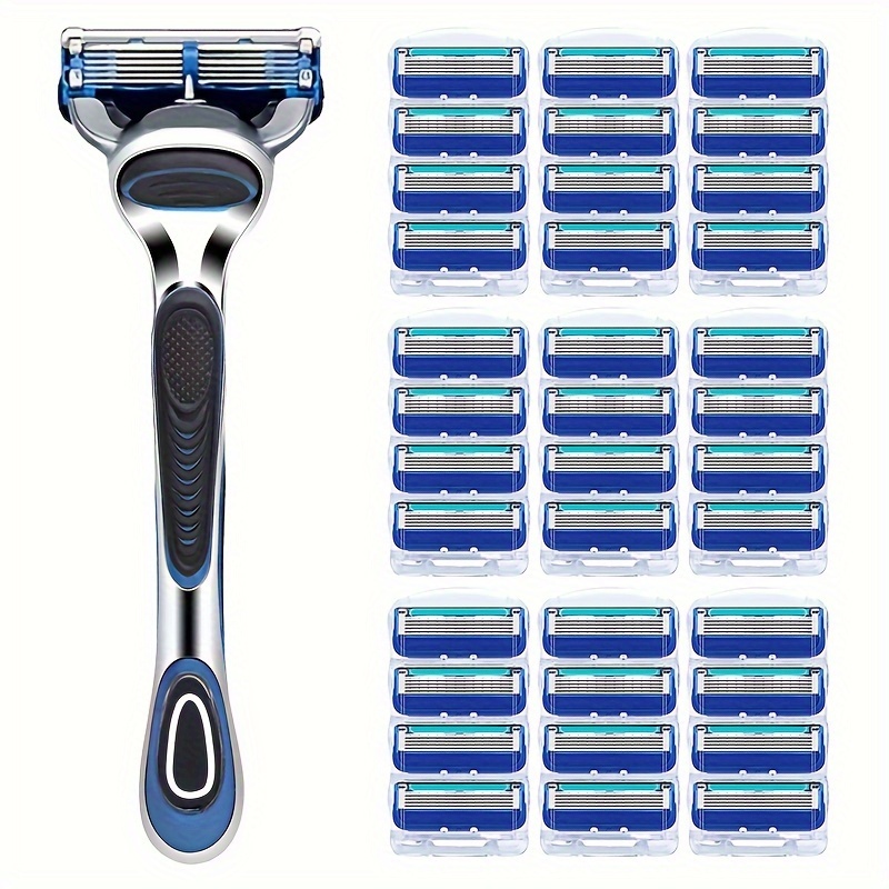 5-layers Manual Safety Razor, Stainless Steel Reusable Blades, Classic ...