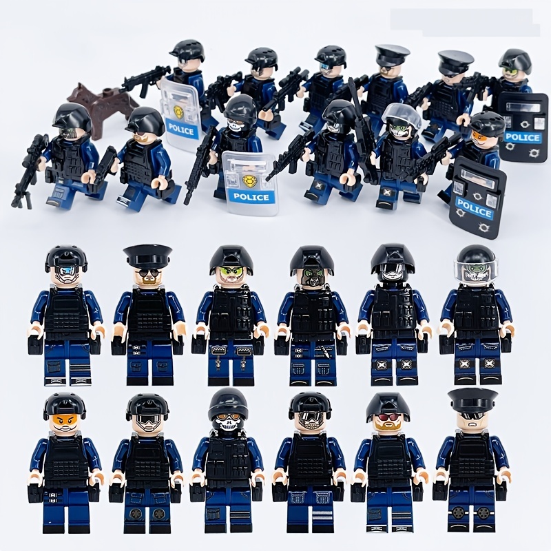 12pcs Armed Riot Police Mini Figure Building Blocks Toys For Kids Gifts - Our Store Lowest Price