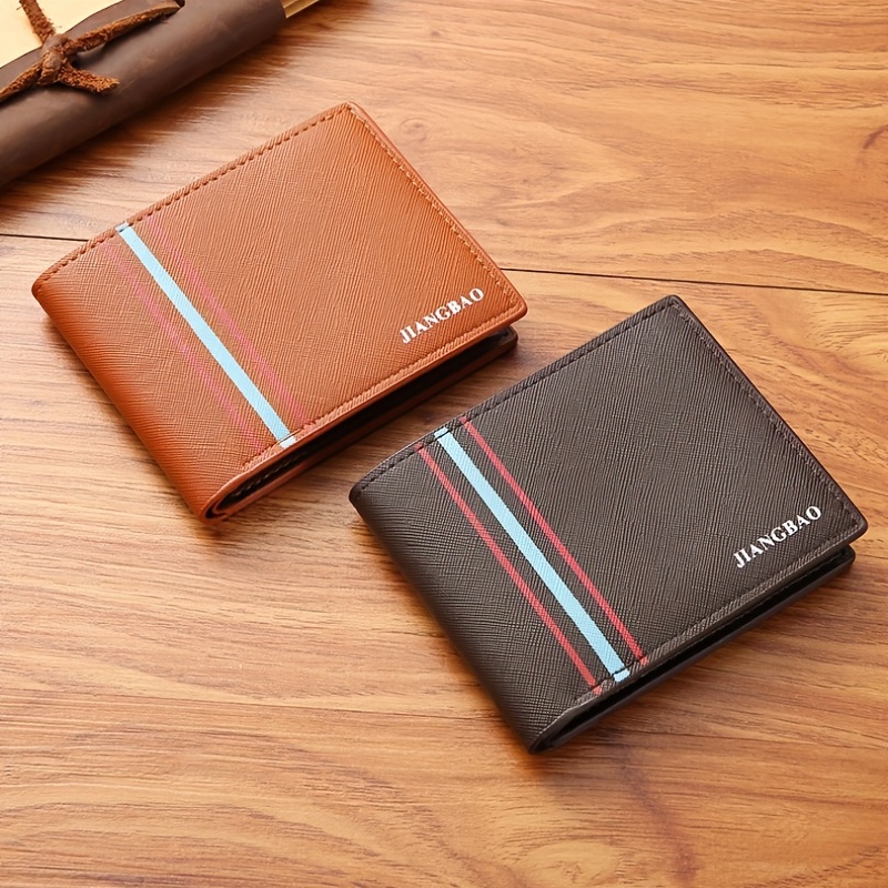 Men's Wallet Short Business Money Clip Horizontal Multi-card Wallet - Temu