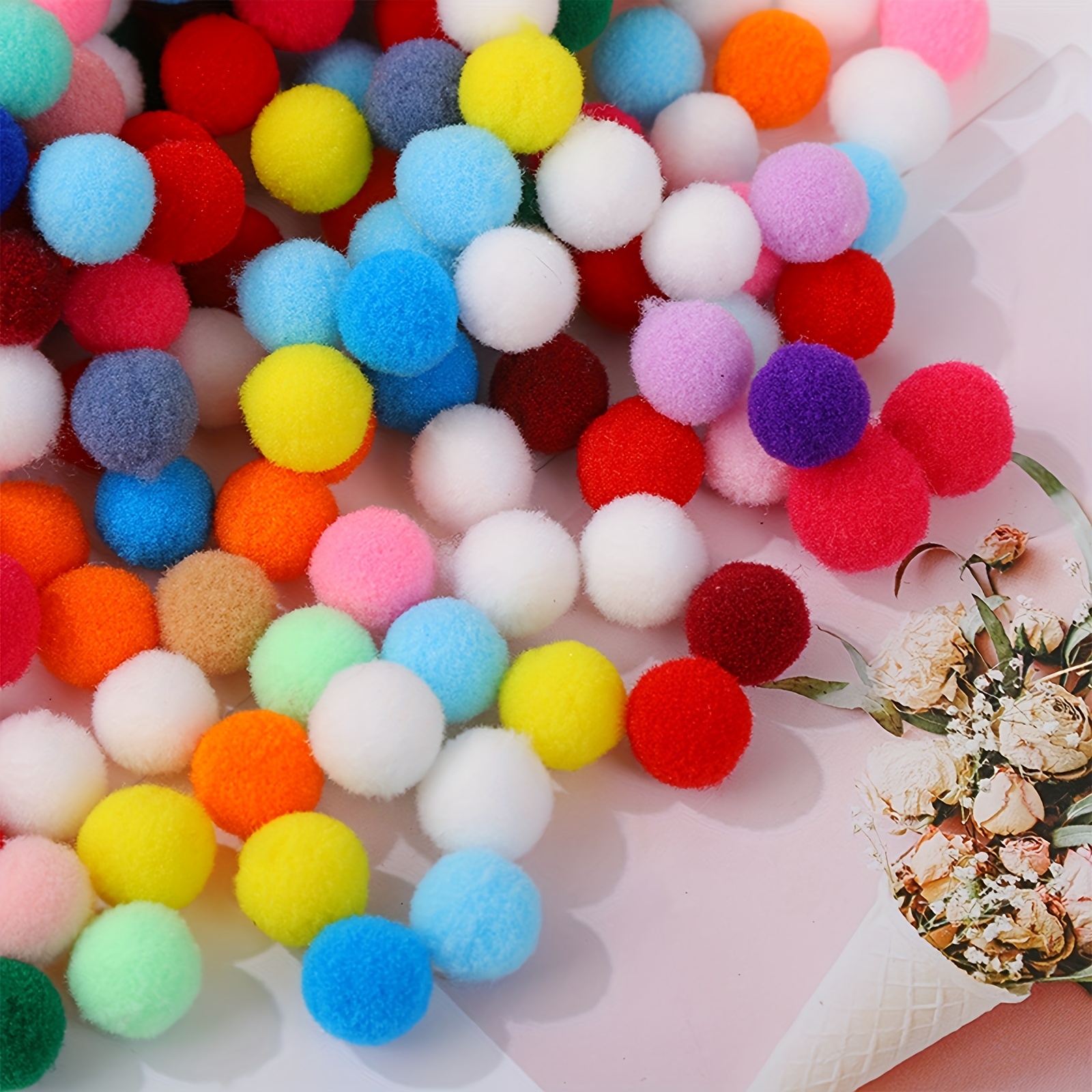 Pom Poms Craft Pom Pom Balls Colorful Pompoms For Art And - Temu