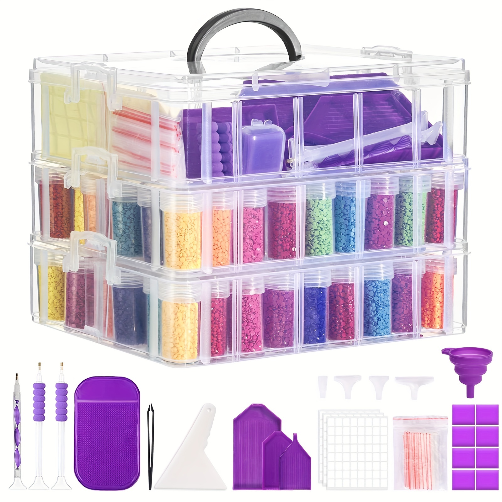 148 Slot Diamond Painting Storage Case Portable Bead - Temu