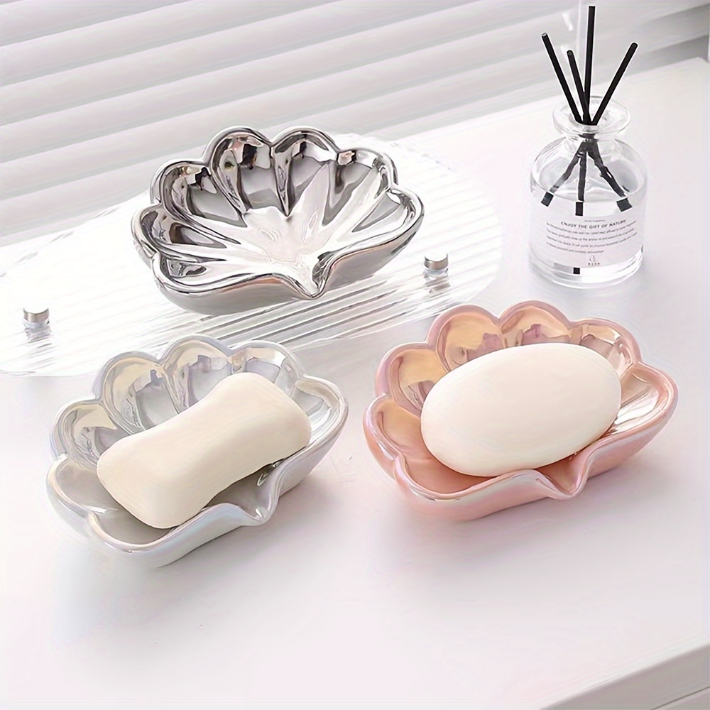 1pc Plastic Wall Mounted Soap Dish Holder, Modern Hollow Out Soap Dish For  Bathroom