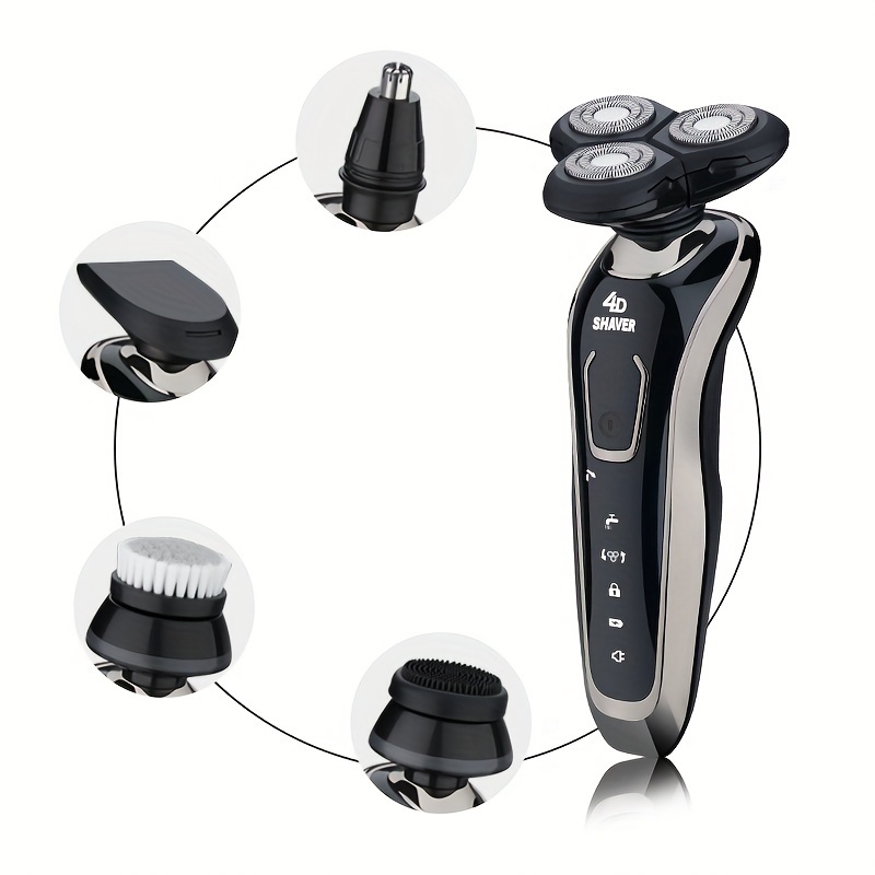  Gbuild Wet Dry - Afeitadora eléctrica recargable para hombre,  impermeable, viaje USB, inalámbrico, afeitadora eléctrica para afeitar,  facial con recortadora : Belleza y Cuidado Personal