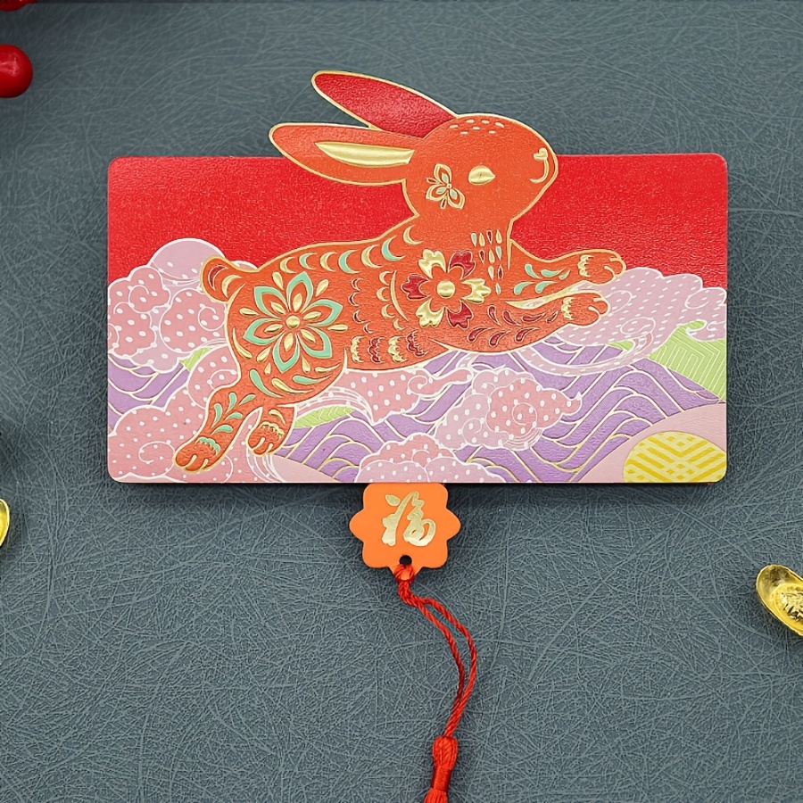 6 Year of Rabbit Red Envelopes, Arts & Crafts