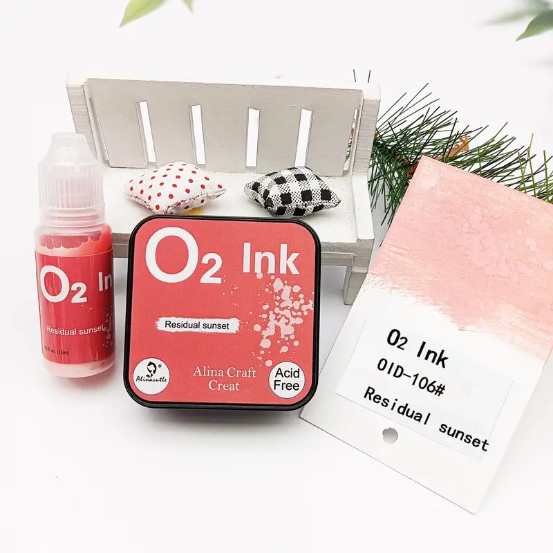 O2 Ink Pad With 1 Bottle Refill Ink Stamping Tools Water - Temu