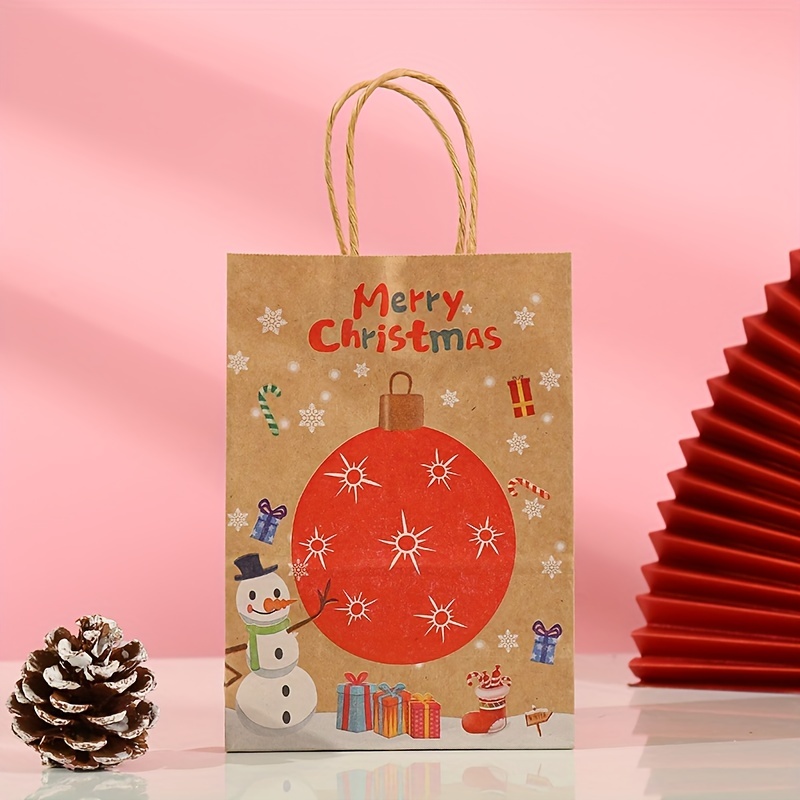 1pc Cartoon Festival Gift Paper Bag Cute Snack Bag For