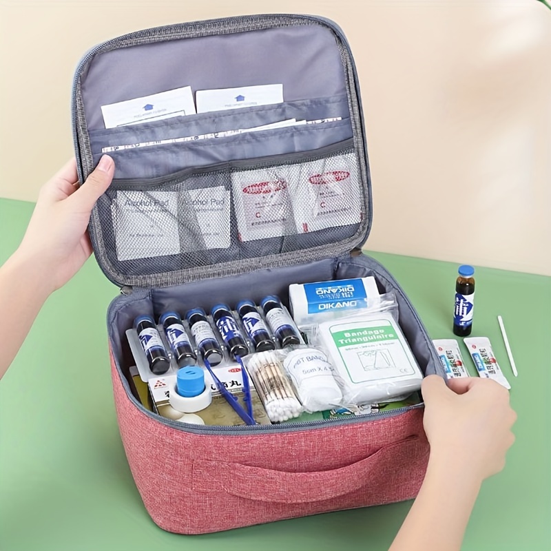 Medicine Organizer And Storage Bag Empty Family First Aid - Temu