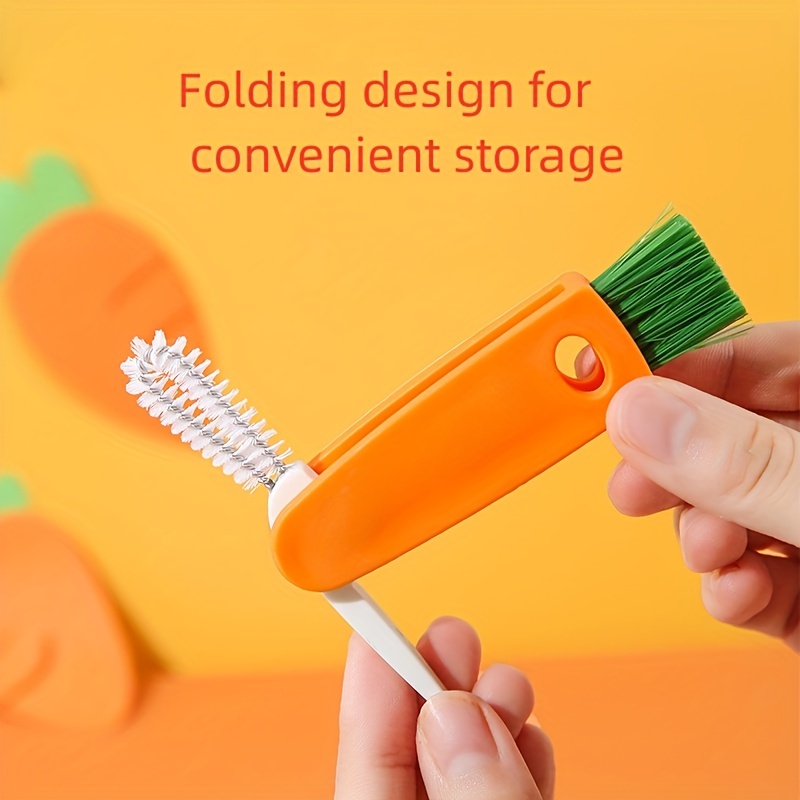 Multifunctional Cleaning Brush Bendable Cup Cover Groove Gap Dead Corner  Brushes