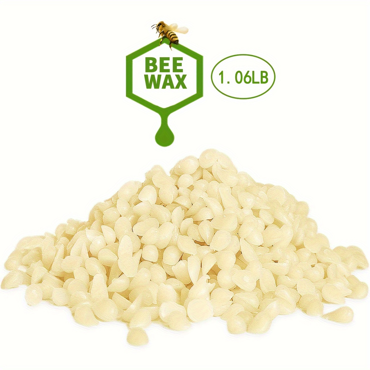453g White Organic Natural Beeswax Pellets - CARGEN 100% Beeswax