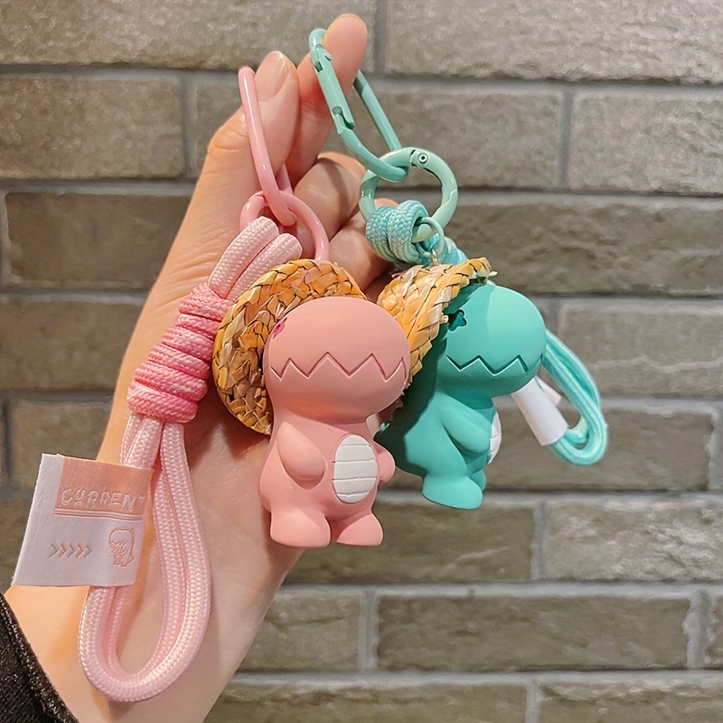 Gradient Woolen Dinosaur Car Keychain, Creative Doll Resin Keyring  Exquisite Couple Bag Pendant Car Key Ring Gifts - Temu