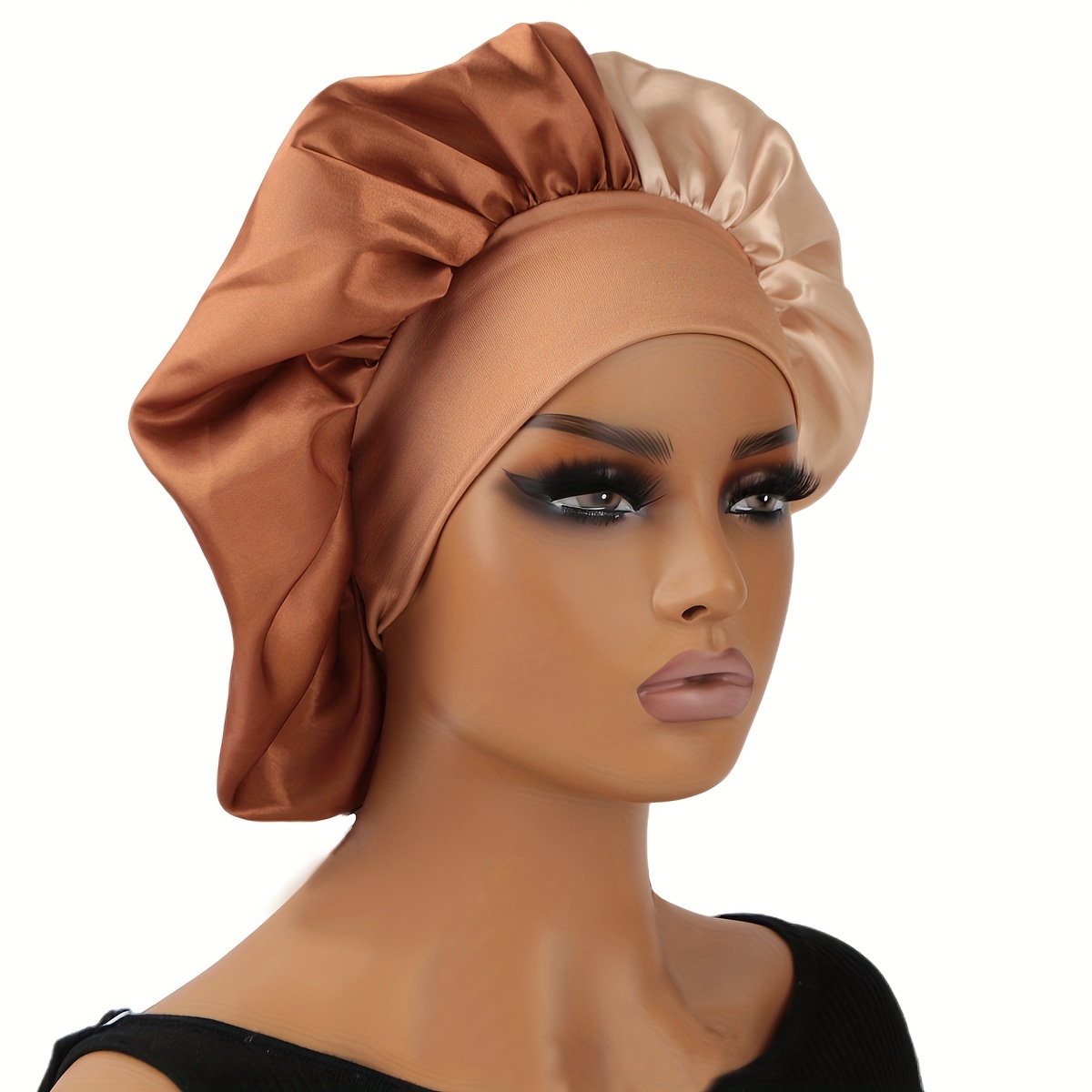 Bonnet En Satin Avec Boucle De Réglage Invisible, Élégant, Couleur