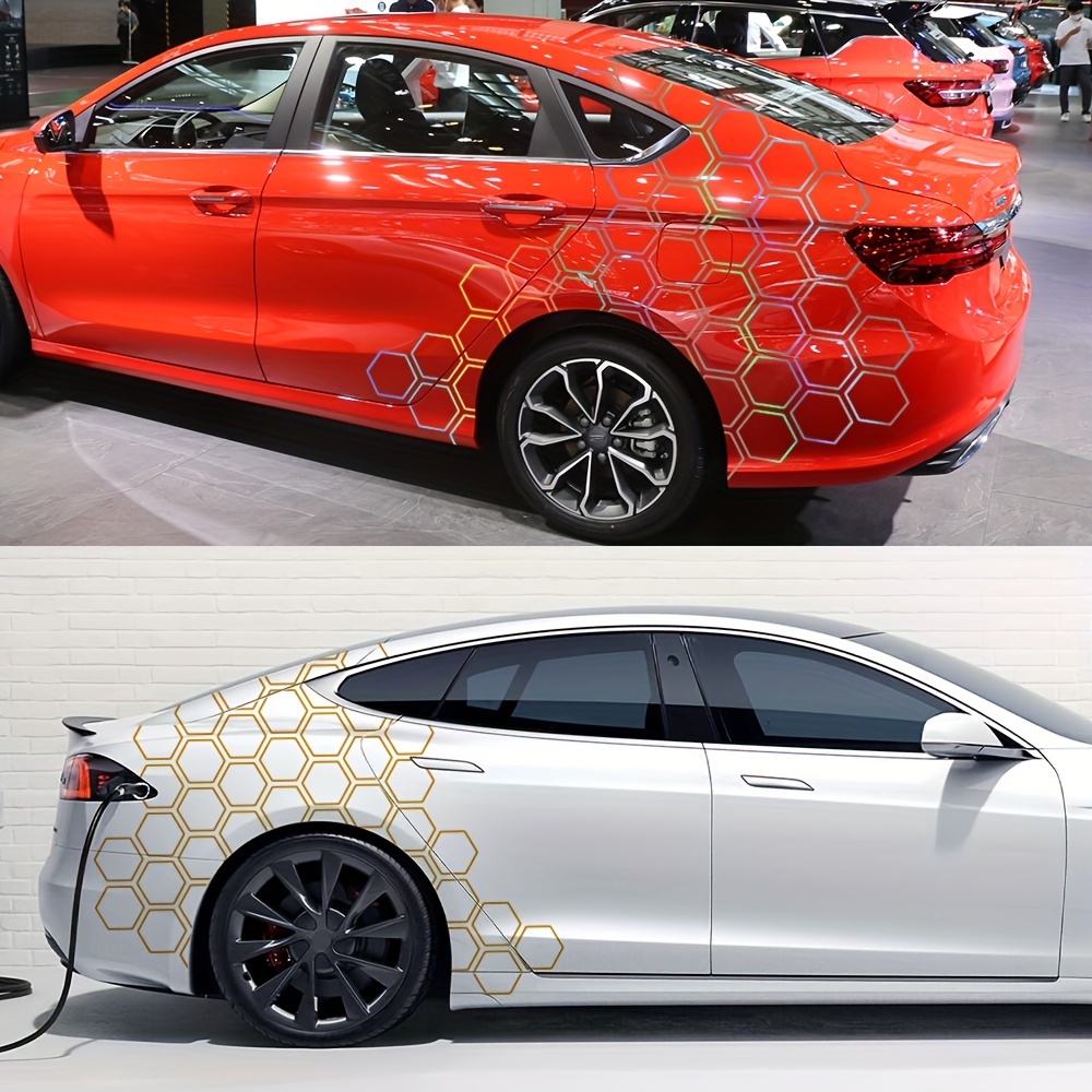 Car Graphics Honeycomb Open Style Sticker Auto Decor Tuning - Temu