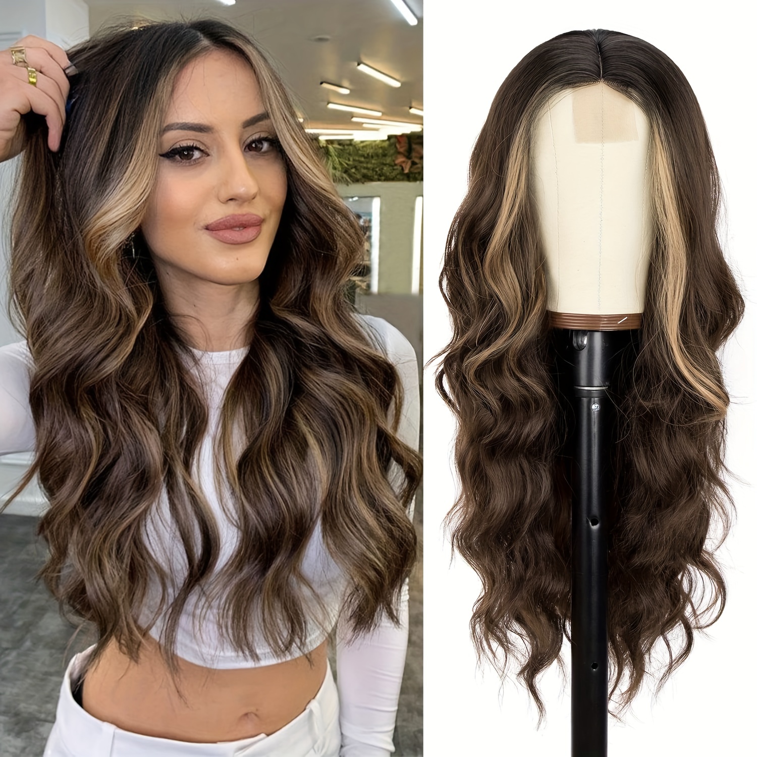 Brown Ombre Wig - Temu