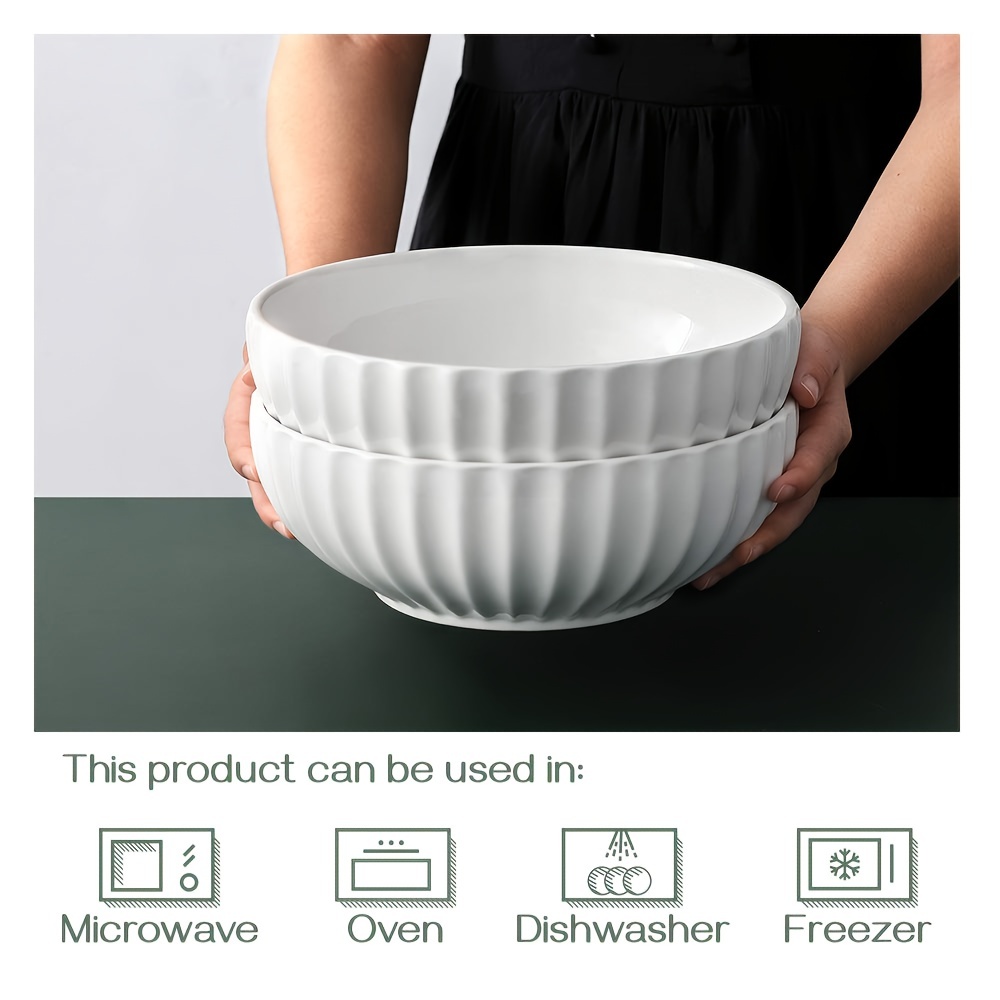 12 extra Large Mixing Bowl, Ceramic Salad Mixing Bowl, Suitable