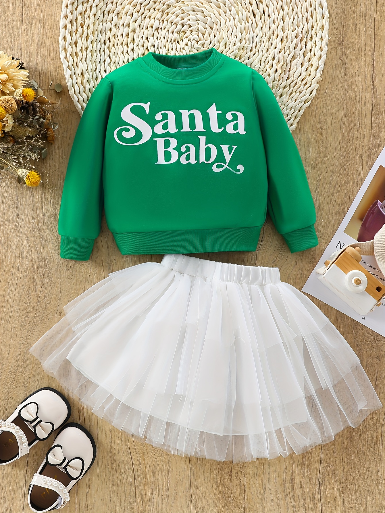 Ensemble barboteuse jupe et bandeau spécial Noël – Three Hugs -  Puériculture, Mode et Accessoires de bébé