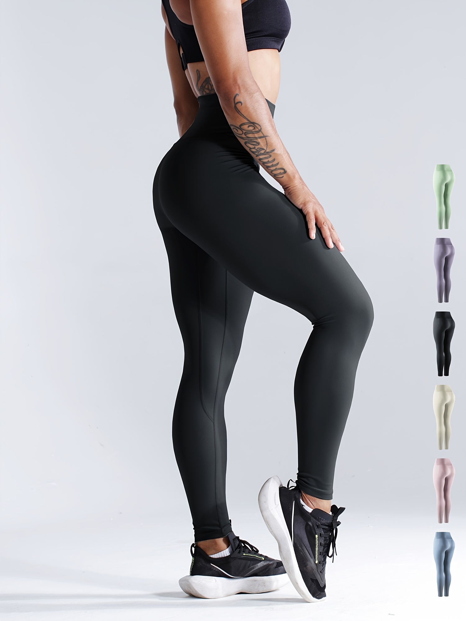 High Stretchy Soft Solid Sports Flare Pants Butt Lifting - Temu Netherlands
