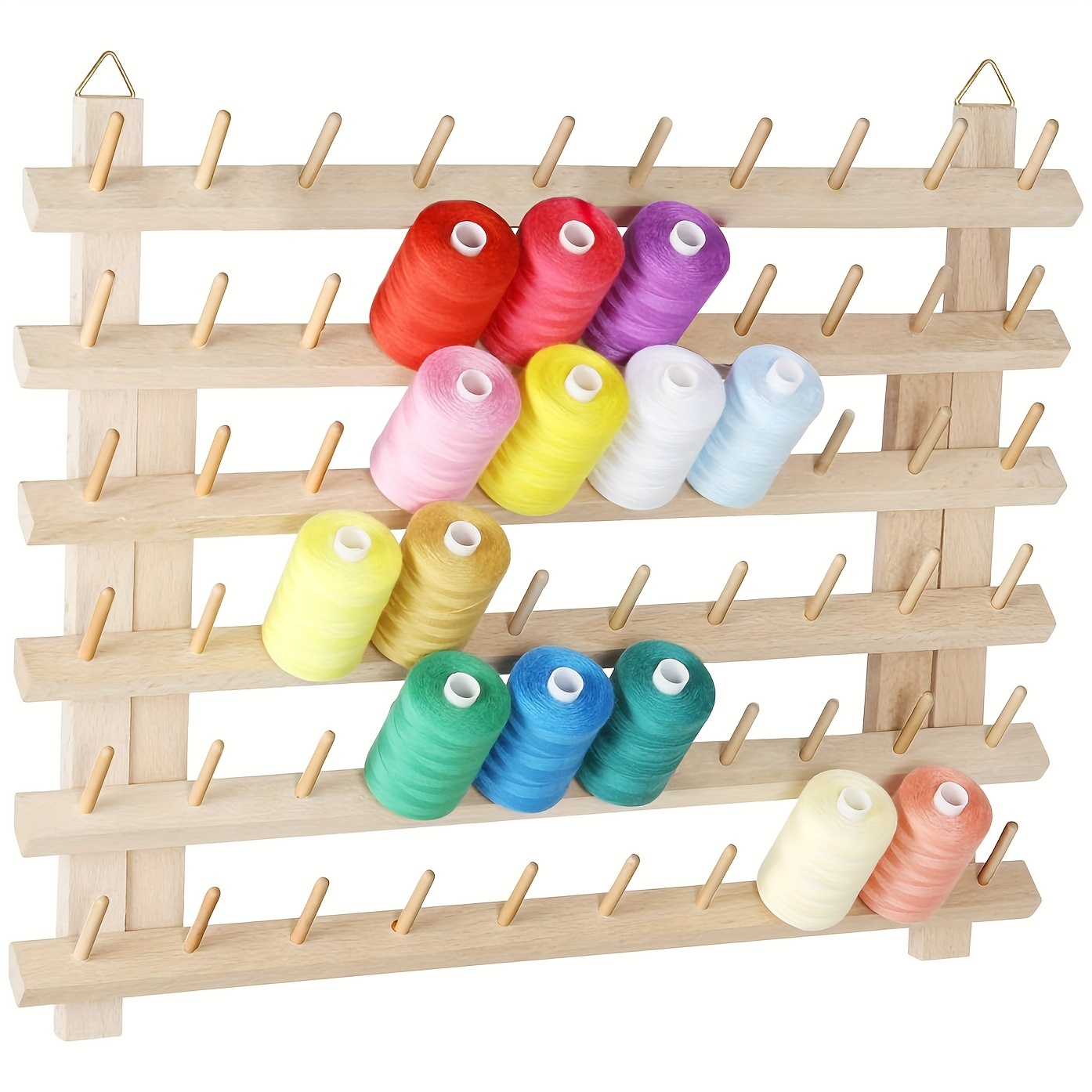 Wooden Thread Storage Holder 60 spool Sewing Embroidery - Temu