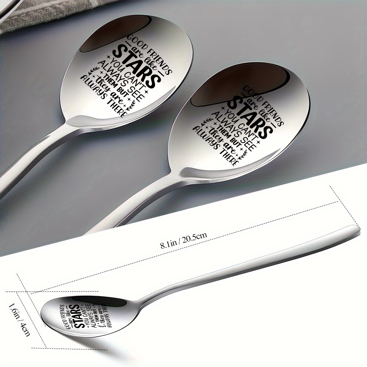 Enjoy Your Coffee Spoon - Lustiger Kaffeelöffel, Graviert, Edelstahl
