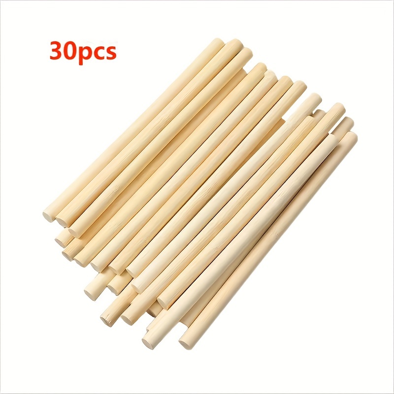 15.7 Inch Natural Bamboo Sticks for DIY Crafts Miniature Making, 100 Pcs