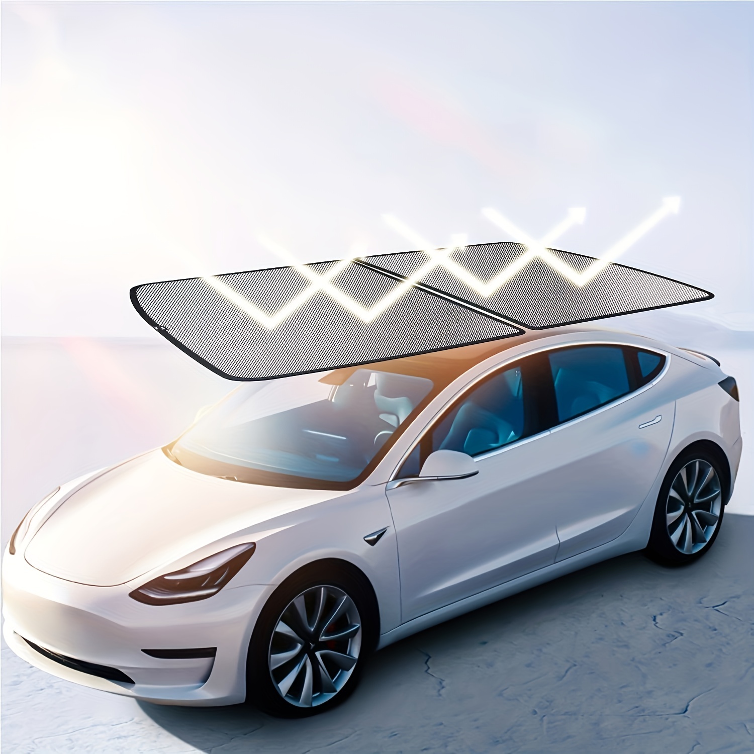 2023 New Upgraded For Model 3/Y Sunshade Roof Sun Shade Glass Roof Sunshade  Foldable For Model 3/Y Accessories 2023 2022 2021 2020
