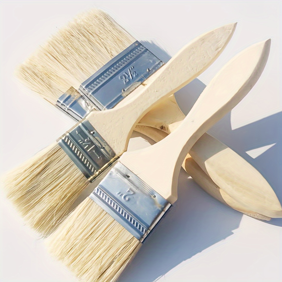 

5pcs Paint Brush Industrial Painting Brown Brush Hard Hair Household Cleaning Dust Pig Brush Bristle Brush Paint