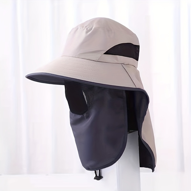 Unisex Bucket Wide Brim Hat Booine Hats Sun UV Protection Fishing Outdoor  Caps 