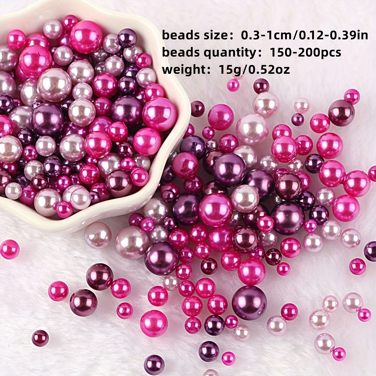 Assorted Mix of Beaded Glass Charms- Pink & Purple Mix