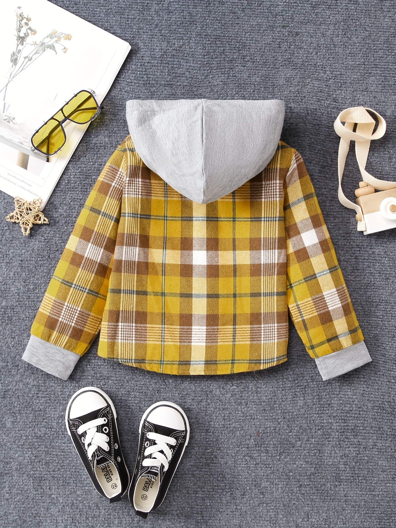 Plaid jacket hoodie hot sale