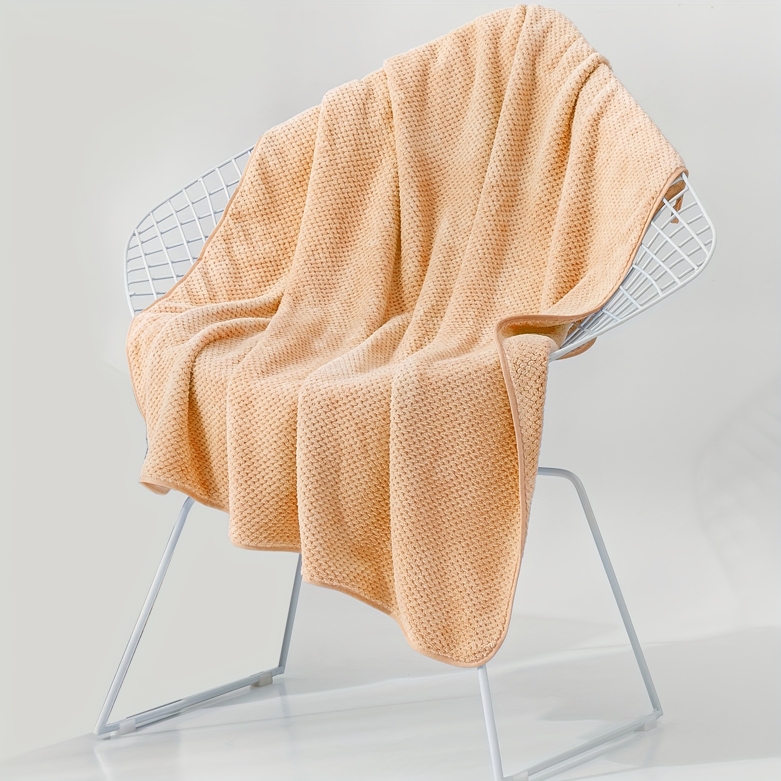  WFS Juego de toallas de ducha de 3 piezas Toallas de baño de  microfibra de alta calidad, altamente absorbentes, toallas de baño, playa,  gimnasio, toallas de baño (color: azul+marrón y gris) 