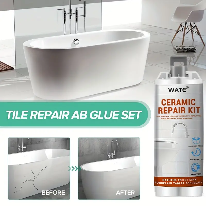 Tile Repair Agent White Black Adhesive Ceramic Tile Repair Glue Marble  Brick Floor Toilet Washbasin Glaze Crack Glue Repair Tool - AliExpress