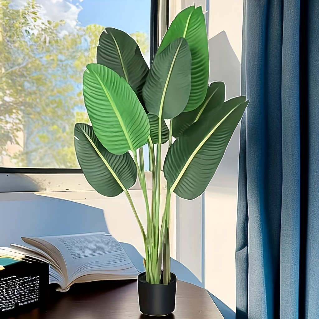 Bird of Paradise - Planta artificial – Plantas falsas altas para decoración  de sala de estar, plantas artificiales de interior – Plantas artificiales