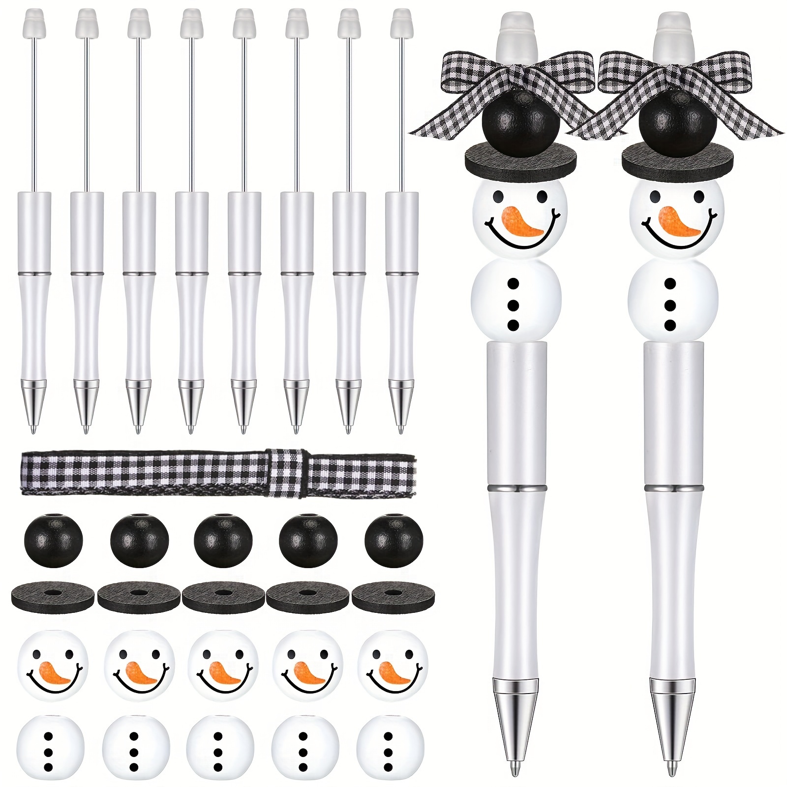 Rockin Reindeer DIY Bubblegum Bead PLASTIC Pen Kit, Beadable Pens