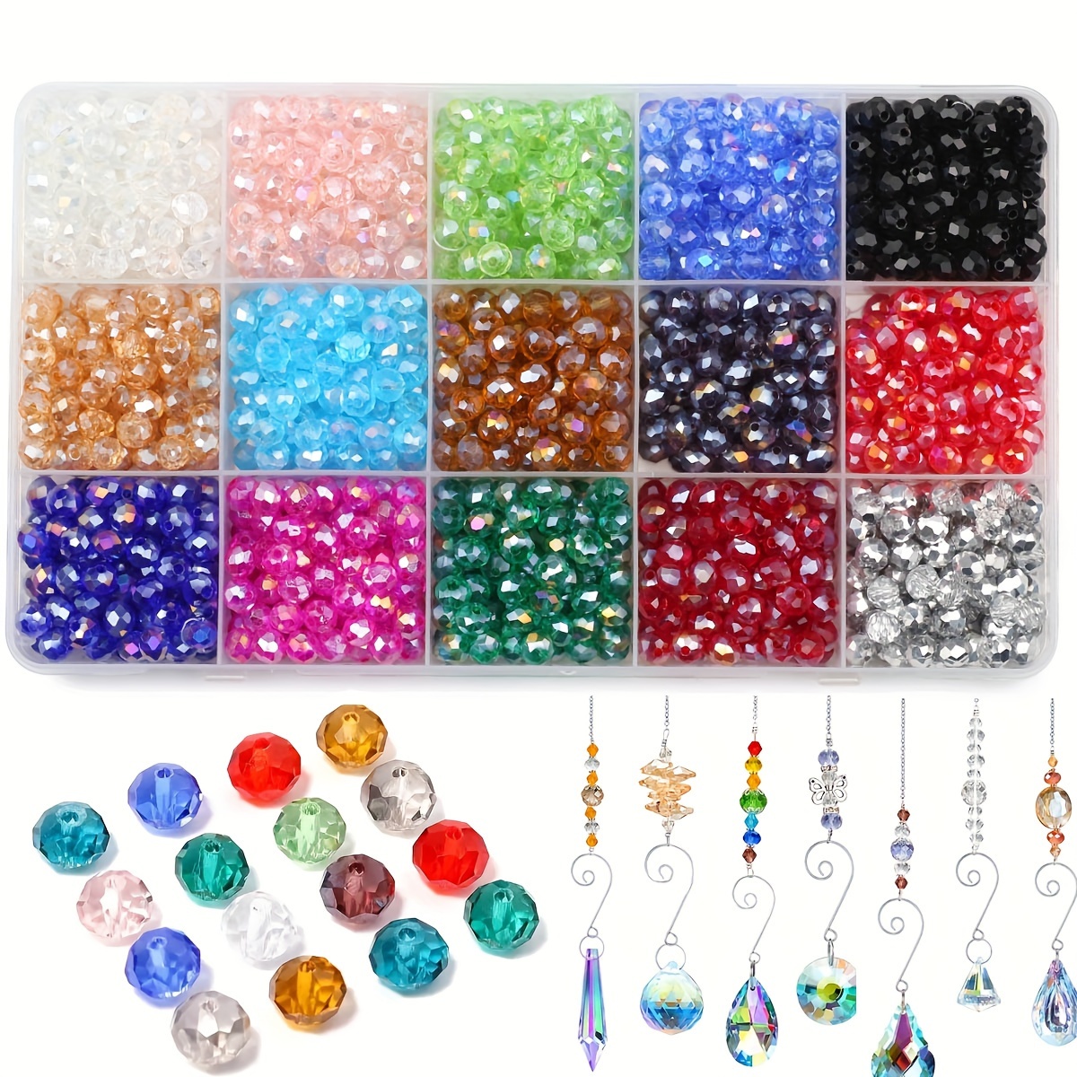 Round Loose Beads Crystal Faceted Ab Color Glass Crystal - Temu
