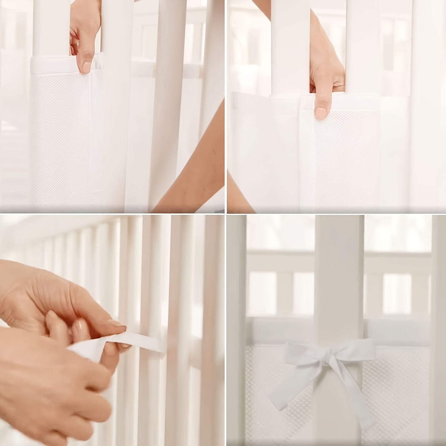 Breathable Mesh Crib Liner for Full-Size Cribs