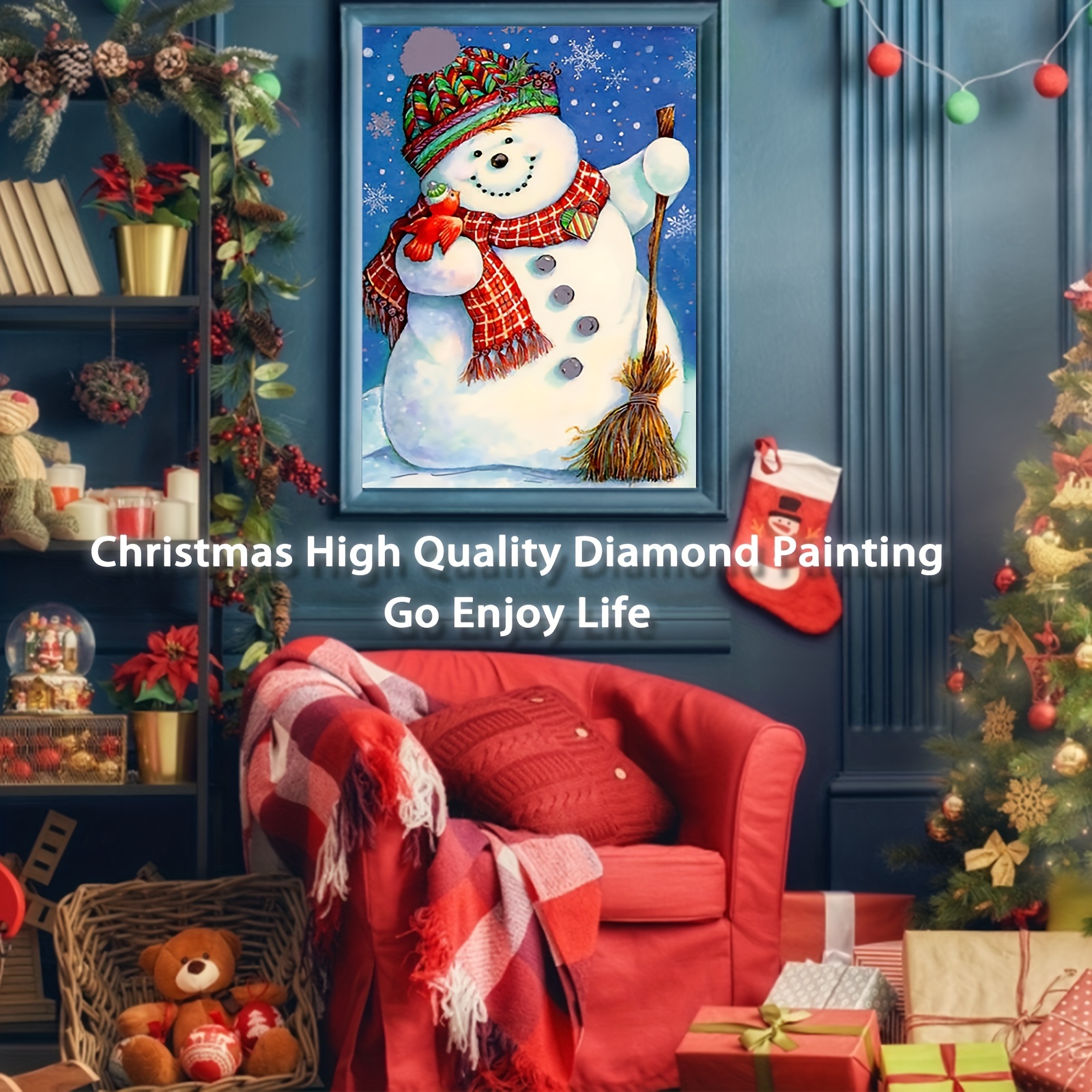 Diamond Painting Christmas Snowman Christmas Tree - Temu Philippines