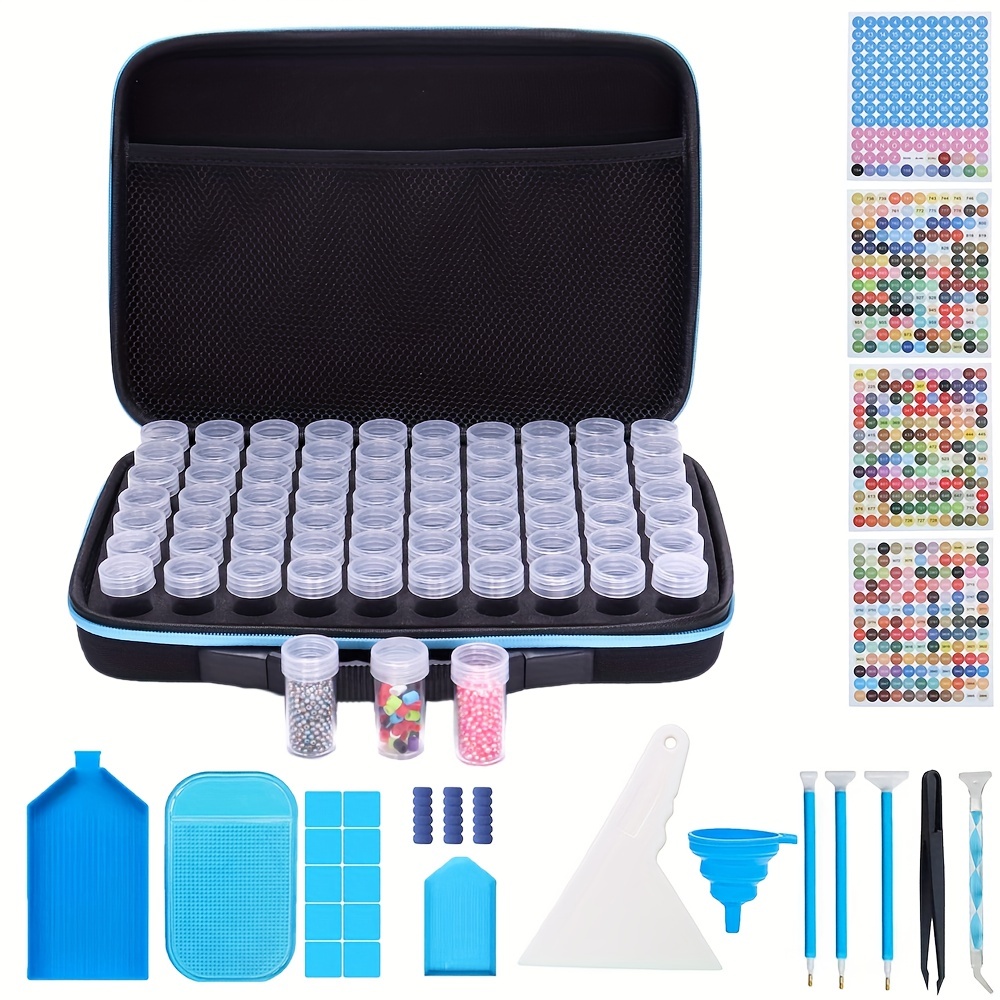 1 Set, 60 Slots DIY Diamond Painting Storage Containers, Upgraded  Accessories And Tools Pen Tray, Tools Organizer, Shockproof Diamond Art  Storage Case
