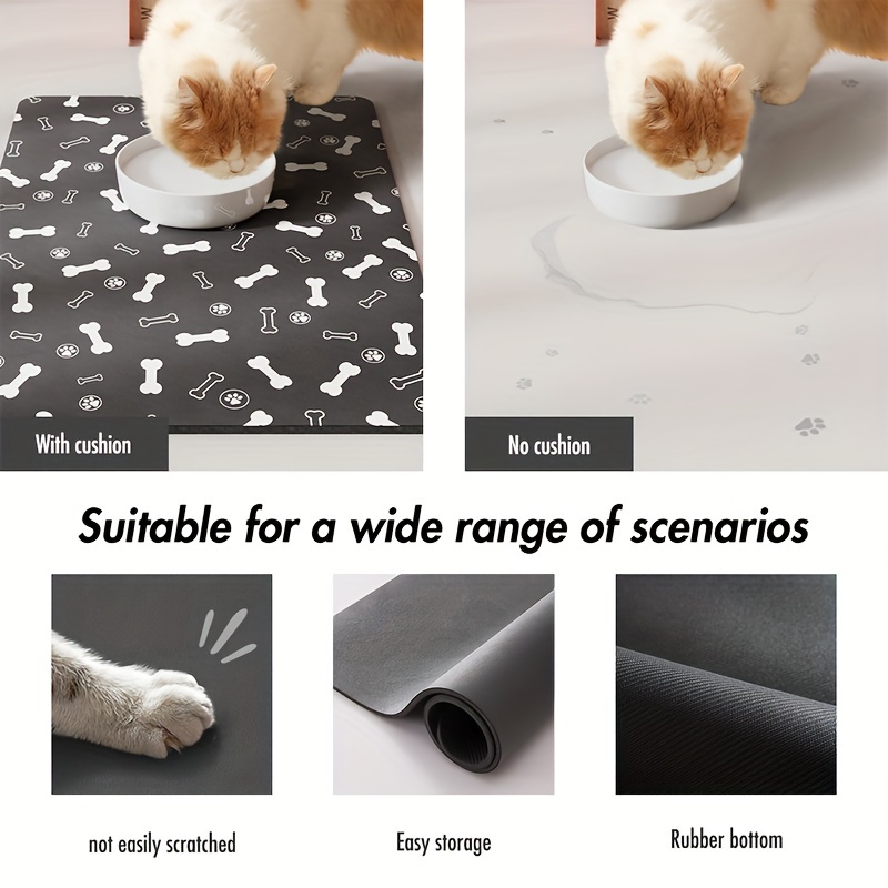 Pet Feeding Mat For Cats And Dogs Absorbent Quick Dry Dog - Temu