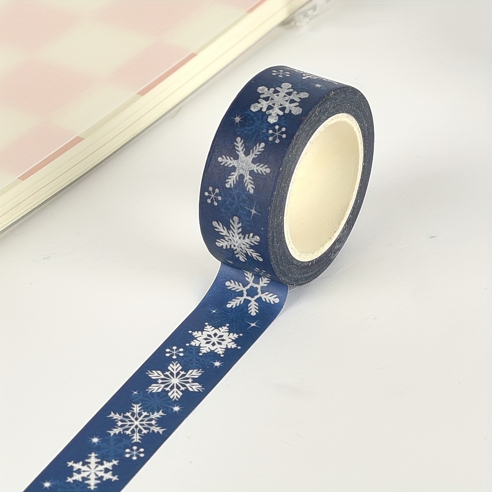 Dark Blue Snowflake Washi, Planner Tapes